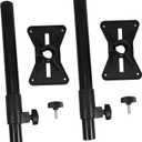 DOITOOL 2pcs Adjustable Black Sink Support Brackets for Undermount Kitchen and Bathroom Sinks Heavy-Duty Reinforcement Space-Saving Design Easy Installation