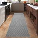 Runner Rug for Washable Non Slip Kitchen Hallway Rugs,2x5ft,Grey
