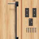 Cane Bolt Heavy Duty Gate Drop Rod 24 Inch Metal Gates Stopper for Wood PVC Vinyl Metal Fences Gates, Gate Ground Latches, Black Finish(1 Pack)