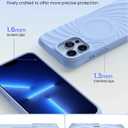 ORNARTO Vortuxe for iPhone 13 Pro Max Case 6.7" | 2X MIL-STD Drop Protection | Compatible with MagSafe | Sleek Aesthetic Liquid Silicone Phone Cover - Sky Whisper