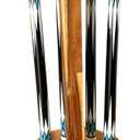 Freestanding Billiard Cue Rack, Pool Table Accessories Hold 8 Cues, Pool Cue Stick Holder, Wooden Floor Stand Pool Cue Holder for Billiard Game Room (Brown)