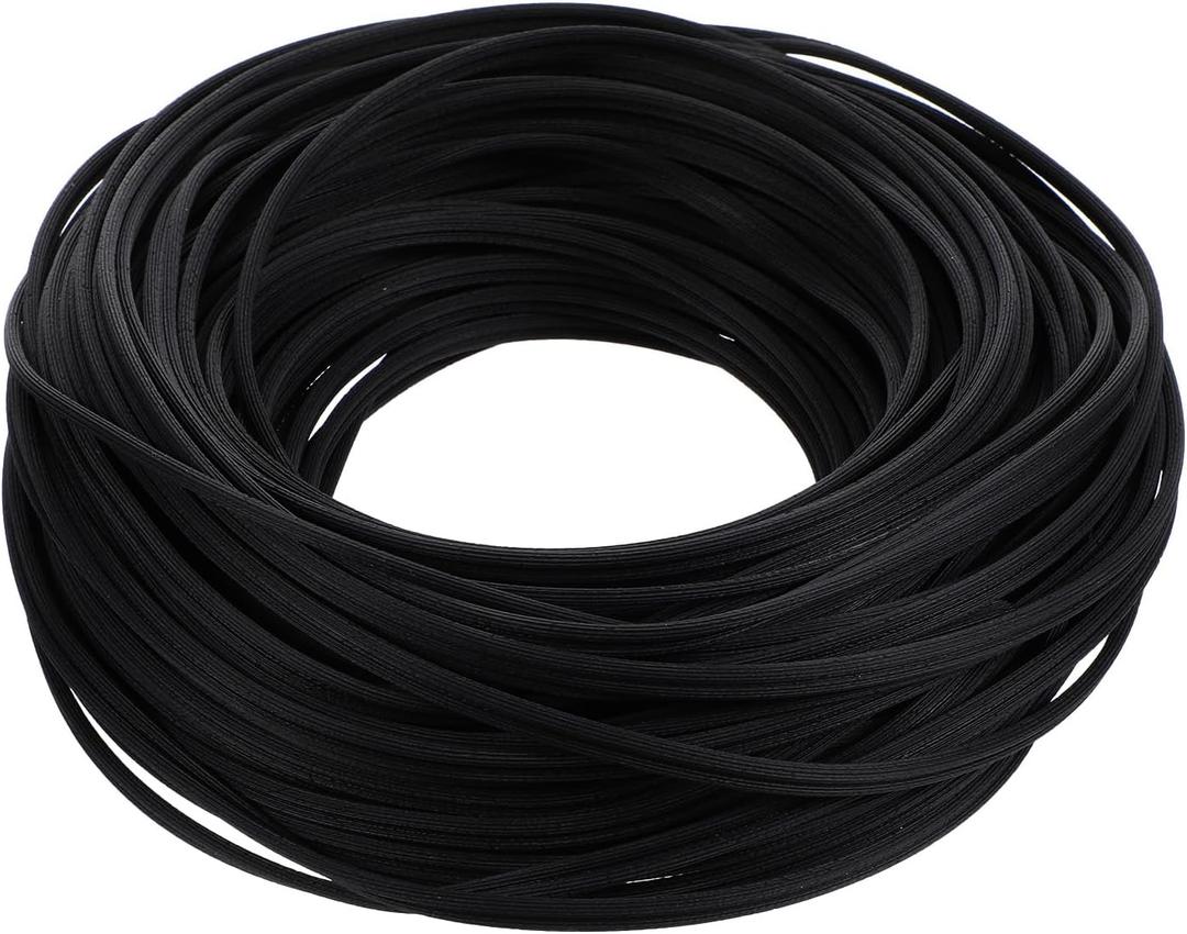 250ft Black Window Screen Spline 0.125 Inch Screen Door Retainer Spline Hollow Serrated Rubber Cord Repair Spline for Repairing & Installing Window and Door Screens