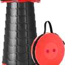 Foldable Stool, Camping Stools for Adults Thickened Portable Collapsible Retractable Stool for Fishing, Camp Chair for Hiking, BBQ, Parties, Outdoor Activities (Red)
