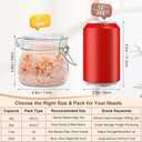 17oz Airtight Glass Jars, 6 Pack Clamp Lid Canisters, Small Food Storage Containers for Spices, Nuts, Snacks, Canning Jar for Jams & Pickling, Pantry Organization