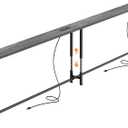Huuger 102.4 Inch Sofa Table with Power Outlets, 23.9-34.4 Height Adjustable Range, Behind Couch Table with USB-C Ports, Sofa Tables Narrow Long, Skinny Console Table, for Small Spaces, Grey