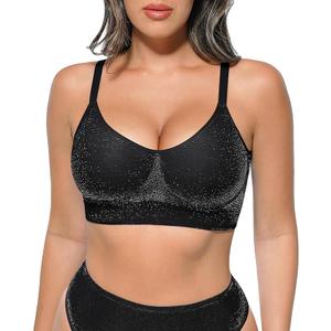 Lover-Beauty Wireless Bras for Women Deep V Neck Sexy Bralettes Full Coverage Push Up Bra, S, Black