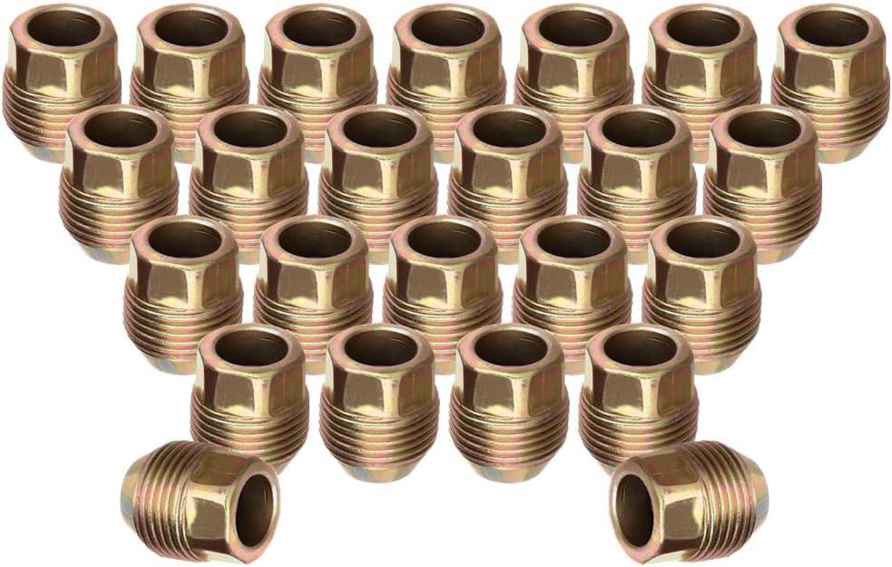 SCITOO 24PCS Chrome Lug Nuts Spline for 7/8" Socket Key Drive Open End, 14x1.5 Thread, Fits for Chevy/for GMC/for Cadillac 1988-2014