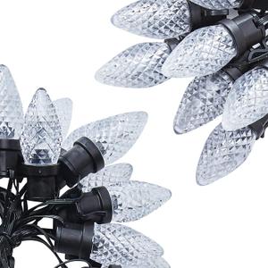 Brightown Accessory C9 LED Christmas Lights, 16Ft Outdoor String Lights with 25 LED Strawberry Plastic Bulbs, Without Plug, Extension Cord, 2 Pack