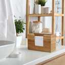 Paper Towel Dispenser Countertop, Acacia Wood Bathroom Paper Towel Holder, Napkin Holder for Kitchen, Multifold C-Fold, Z-Fold, Trifold for Bathroom Toilet Home