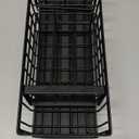 Cisily Sponge Holder for Kitchen Sink, Sink Caddy Organizer with High Brush Holder, Kitchen Countertop Organizers and Storage Essentials, Rustproof 304 Stainless Steel (Black, 9.25)