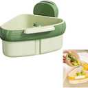 2025 Upgraded Suction Cup Sink Corner Strainer  Hangable Kitchen Sink Drain with Hanging Sink Drain Basket, Food Waste Catcher & Sink Food Catcher Basket, Kitchen Sink Food Waste Catcher (Green)