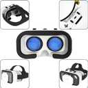 Virtual Reality Headset for Phone with Controller, 3D VR Glasses Adjustable VR Virtual Reality Goggles, Compatible 4.7-6.5 inch for iPhone & Android, for Movies Games