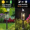 EXCMARK 12 Pack Solar Lights Outdoor Waterproof for Garden Pathway Walkway Driveway Yard Lawn Decorative Landscape Lighting. (Warm White Light, 12)