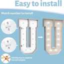 4FT Marquee Light Up Letters U,Party Decoration Large Marquee Light Up Letters with Weighted Water Bag,Pre-cut Foam Board Set Can Be Used for Birthdays,Weddings,Baby Anniversaries