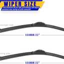 22" 22" Front Windshield Wiper blades Replacement for Dodge Ram 1500/2500/3500 2009-2018,Challenger 2008-2023,Charger 2006-2011,Premium All-Season Replacement Automotive Windshield Wipers