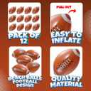 Bedwina 12-Pack 16" Inflatable Footballs for Football Party Decorations & Party Favors – Blow-Up Sports-Themed Beach Balls for Game Day & Birthday Supplies, Goodie Bag Stuffers