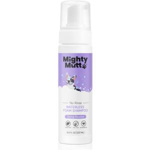 Mighty Mutt Hypoallergenic Waterless Dog Shampoo, Spring Meadow, 8 fl oz | Dry Shampoo for Dogs, No Rinse Waterless Foam, Sulfate/Paraben Free, Anti-Itch, Soothing & Deodorizing, Made in USA