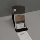 Junyaoxuan Upgraded Foldable Led Makeup Vanity Mirror with 20X Magnifying, Ultrathin 72 Led Lights Compact Tabletop Mirror, 3 Color Modes, Dimmable Touch Screen LED Mirror Travel- Cool Black