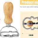 Wooden Handle Stainless Steel Cookie Stamps,Christmas Snowman Cookie Cutter Custom Embossed Biscuit Stamp for Baking, Durable Cookie Decorating Tools