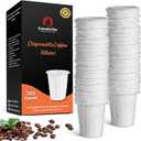 Disposable Coffee Filters for My K-Cup, K-Carafe, Cuisinart SS-RFC and Other Large Reusable Filter Cups (White 100 Count) (K Carafe-White)