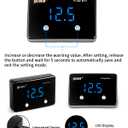 Voltmeter Digital LED Volt Voltage Gauge Kit 12V Electrical Voltage Meter 9-16V for Car Motorcycle Vehicle Automotive Universal (Blue)