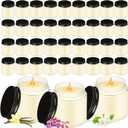 MTLEE Set of 36 Mini Mason Jar Candles Favors Bulk 4 oz Small Scented Jar Candles with Lids for Birthday Wedding Party Gift (Vanilla, Lilac, Jasmine)
