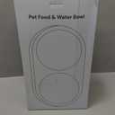 MalsiPree Elevated Ceramic Dog & Cat Bowls Set, Raised Stand for Small Dogs & All Sized Cats, Sand Beige with Splash Guard - Pet Bowls (Medium)