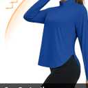 TBMPOY Women's Sun Shirt 1/4 Zipper Long Sleeve UPF 50+ Sun Protection Clothing UV SPF Hiking Outdoor (Blue, L)