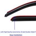 Lightronic Extra Durable Clip-on in-Channel Auto Vent Window Visor, Fits 2015-2020 Chevrolet Tahoe, GMC Yukon, Cadillac Escalade, UV Protection Rain Guard, Original Wind Deflector, Dark Smoke, 4-Pcs