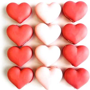 Silikomart Mat for Macaroons 42 Brick Shape Heart Red 5.5 x 5.5 x 12"