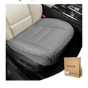 Car Seat Cover for Luxury & Comfort - PU Leather, Anti-Slip, Full Wrap Protection with Storage Pocket for Bottom Cushion - Universal Fit for 95% of Vehicles (Gray,1 Piece)