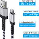 C Charger Cable Fast Charging Phone Android Power Cord 4 Compatible for Samsung Galaxy S24+ S23 Ultra S22 Plus Note 21/20 Ultra, S21+/S20 Plus/S21 S20 FE/S10 Plus/S9 A11/A21/A51/A71 Google 5 4A XL 7