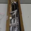 2 Pack Black Curtain Rods for windows 32 to 48 inch, 5/8 inch Splicing Heavy Duty Metal Curtain Rod Set with Brackets