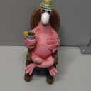 Tiejiajiang Flamingo Statue for Outdoor Garden Statue - Resin Flamingo Fairy Garden Decor - Suitable for Home Desk Garden Lawn Patio Porch Decor, Unique Gifts for Mom Grandma (8.1 inch)