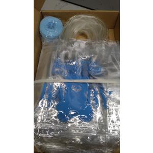 Wesnoy 25 Pcs Clear Floral Gift Bags with Handels Rose Pink Flowers PVC Treat Bags Pack of 24