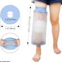 Waterproof Knee Cover for Shower Adult After Surgery, Upgraded Knee Surgery Shower Cover Watertight Cast Protector for Replacement Surgery Wound Burns Broken, Soft Stretchy Reusable
