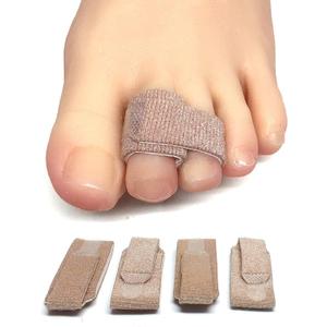ZenToes Hammer Toe Corrector for Women & Men - Reusable Fabric Buddy Wraps for Broken Toes - Cushioned Toe Splint for Protection & Recovery & Hammertoe Straightener - 4 Count (OSFM, Beige) (Original Support Beige)