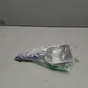 WePet Cat Litter Scoop, Aluminum Alloy Sifter, Kitty Metal Scooper, Deep Shovel, Long Handle, Poop Sifting, Kitten Pooper Lifter, Durable, Heavy Duty, for Litter Box (Large, FLAT Aluminum \ #01 Blue Handle)