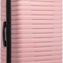 U.S. Traveler Boren Expandable Hardside Rugged Travel Luggage with 8 Spinner Wheels, Rose Pink, Checked-Large 30-Inch