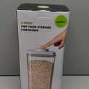 Ankou Airtight Food Storage Container with Pop Lid & 130ml Scoop, 4L/4.2qt *2 BPA-Free Cereal, Rice, Flour, Pasta & Snack Container, Stackable & Durable,Kitchen Pantry Organizer