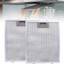 Range Hood Filter Replacement 10.23" x 12.5" x 0.36" Fit for Broan Circulating Whirlpool WHC WHA Series KitchenAid Frigidaire Bosch 800 500 GE Stove Hood Vent Filters Aluminum Mesh 2PCS