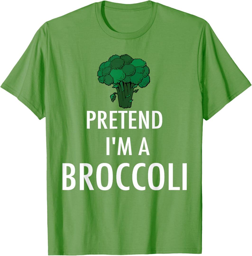 Pretend I'm a Broccoli Shirt - Easy DIY Halloween Costume Te T-Shirt, S