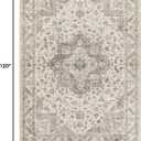 Vintage Living Room Area Rug 8x10 - Large Soft Washable Oriental Traditional Distressed Farmhouse Rugs for Bedroom - Indoor Floor Accent Carpet for Home Office House Decor - Light Brown