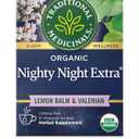 Traditional Medicinals Organic Nighty Night Extra Tea With Valerian Root for Relaxation, 16 Tea Bags (Pack of 1) (EXP 05/07/26)