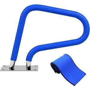 Pool Handrail Covers with Zippers 4 6 8 10 Ft Inground Swimming Pools Hand Rail Cover, Anti-Slip Cool Touch Heat Resistant, Royal Blue, Non Slip Swim Pool Railing Ladder Stair Handle Grip (8 Feet)