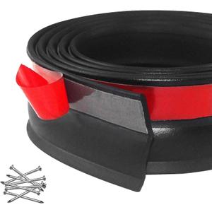 DGSL Universal Garage Door Seals Bottom Rubber, Garage Door Rubber Seal Strip Replacement, Weatherproofing Garage Door Weather Stripping with Nails (10 Feet)