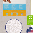 Dream On Me, 3 Inch Foam Pack and Play Mattress, White, White/Brown, 25C-GR, 3 Inch (Pack of 1)