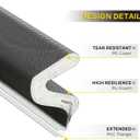 Weather Stripping Door Seal Strip - Soundproof Q-Shaped Foam for Exterior Door Frame, Large Gap Seal, Noise Cancelling, Easy to Install (Black, 26FT)