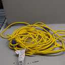 Southwire Outdoor Extension Cord – Durable Vinyl Jacket for For Farm, Ranch & Workshop - Lighted End With Reinforced Blades - SJTW, Yellow - 12 Gauge, 3 Prong - 100 Feet