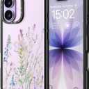 for iPhone 17 Case - [6.6 ft Military-Grade Drop Protection] [Anti-Peel Technology] Clear Black TPU Bumper Case with Cute Design (Foxtail Grass)